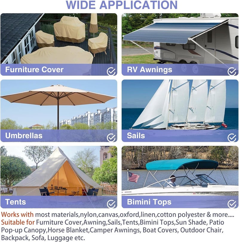 Gheeidau Canvas Repair Patch 9×11 Inch 3Pcs Waterproof Self-Adhesive Fabric Repair Patch for Tents,Boat Cover,Pop Up Canopy,Patio,Bags,Car Seats,Sofas,Furniture Cover (Beige) - Image 5